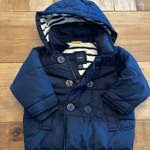 Baby gap puffer navy coat